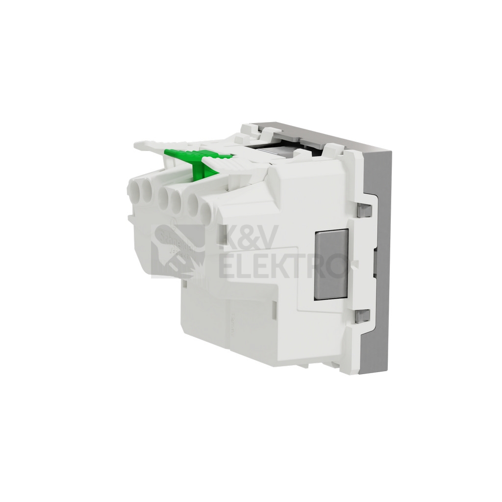 Obrázek produktu Schneider Electric Nová Unica zásuvka bezšroubová aluminium NU305930E 2
