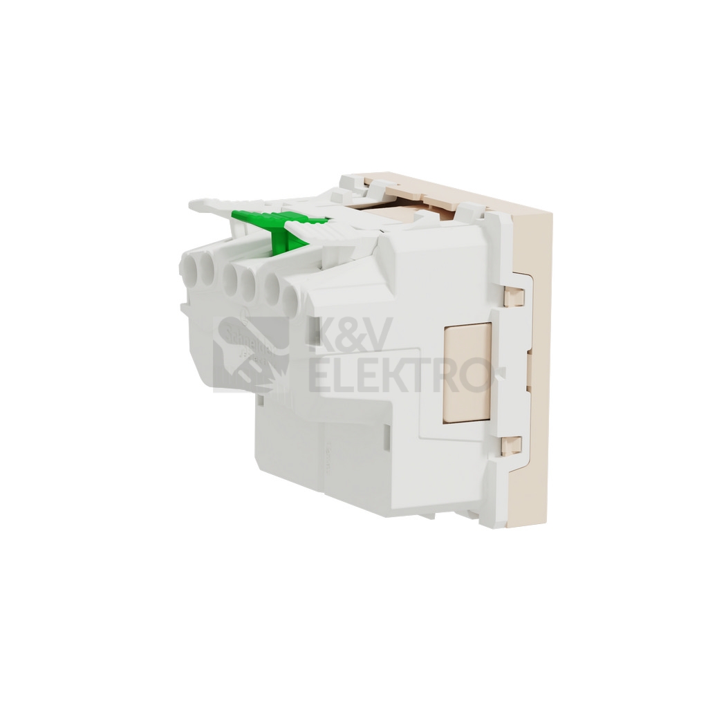 Obrázek produktu Schneider Electric Nová Unica zásuvka bezšroubová béžová NU305944E 2