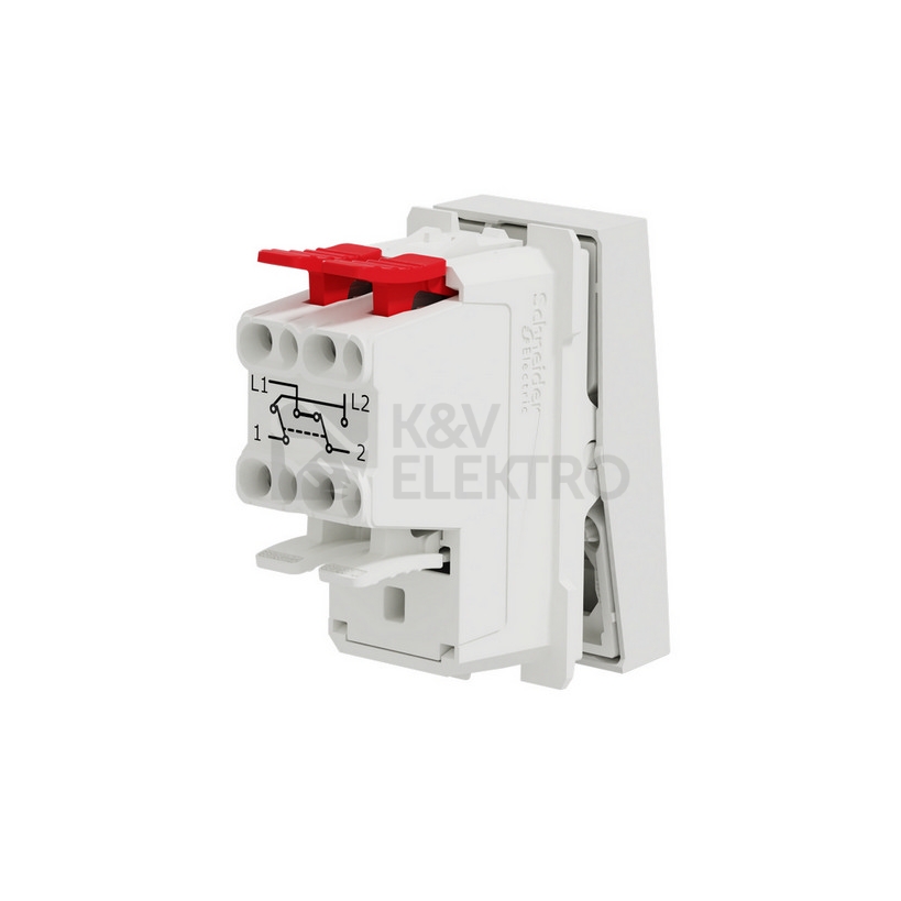 Obrázek produktu Schneider Electric Nová Unica křížový vypínač č.7 bílá NU310518 1modul 2