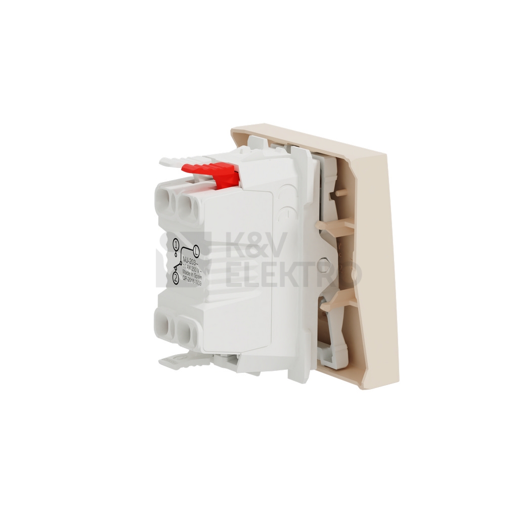 Obrázek produktu Schneider Electric Nová Unica schodišťový vypínač č.6 béžová NU320344 2