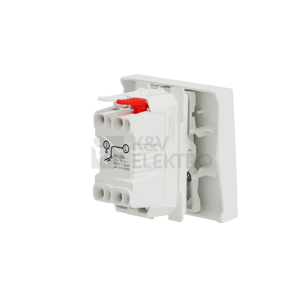 Obrázek produktu Schneider Electric Nová Unica tlačítko č.1/0 bílá NU320618 2