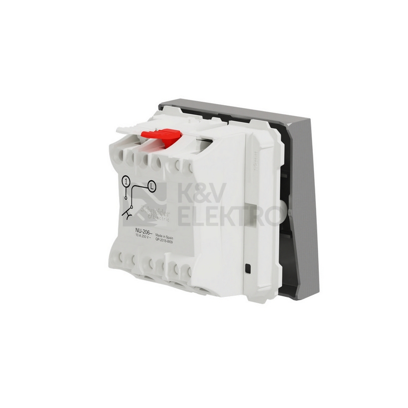 Obrázek produktu Schneider Electric Nová Unica tlačítko č.1/0 aluminium NU320630 2