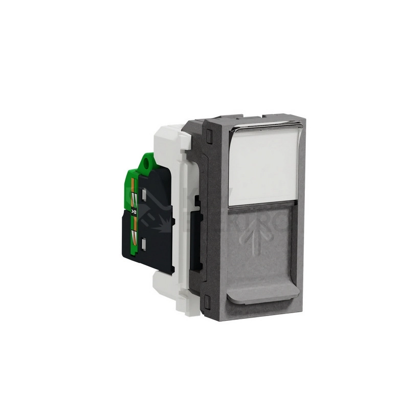 Obrázek produktu Schneider Electric Nová Unica datová zásuvka RJ45 kat.5e UTP aluminium NU341030 1modul 0