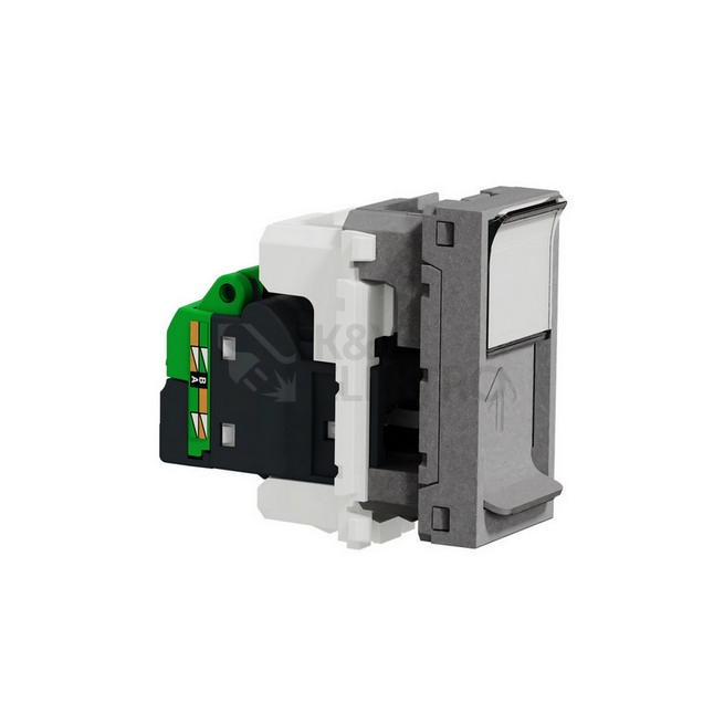 Obrázek produktu Schneider Electric Nová Unica datová zásuvka RJ45 kat.5e UTP aluminium NU341030 1modul 1