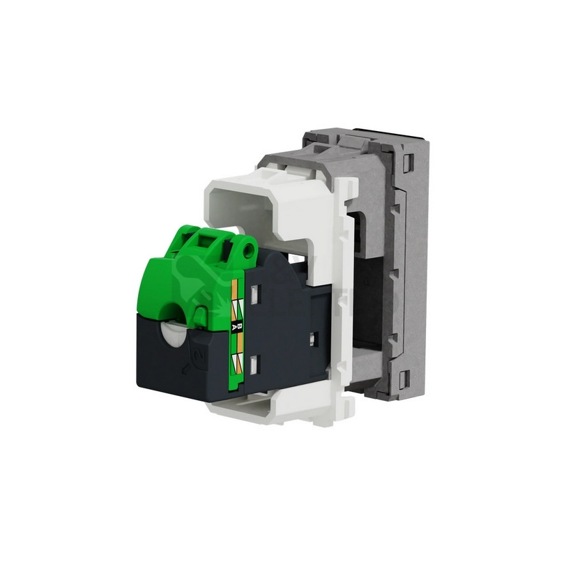 Obrázek produktu Schneider Electric Nová Unica datová zásuvka RJ45 kat.5e UTP aluminium NU341030 1modul 2