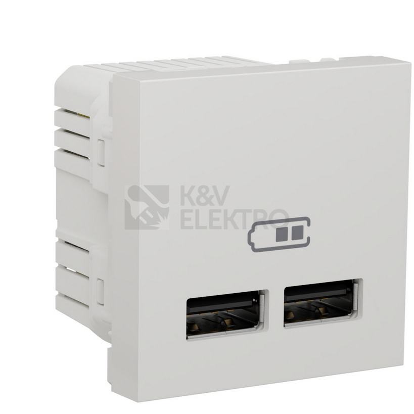 Obrázek produktu Schneider Electric Nová Unica nabíječka USB adaptér 2,1A bílá NU341818 0