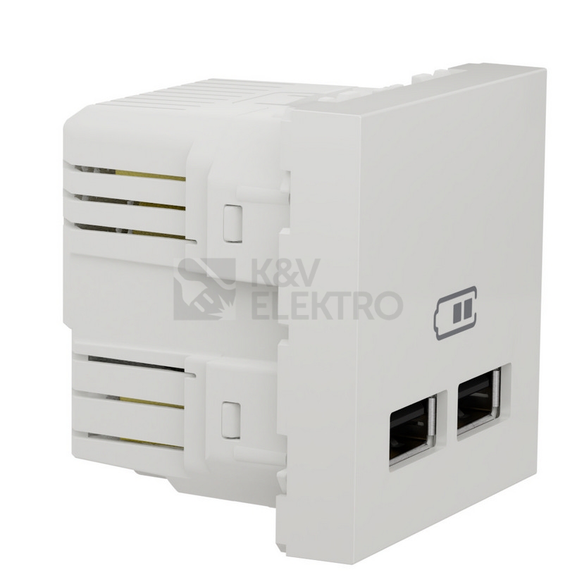 Obrázek produktu Schneider Electric Nová Unica nabíječka USB adaptér 2,1A bílá NU341818 1