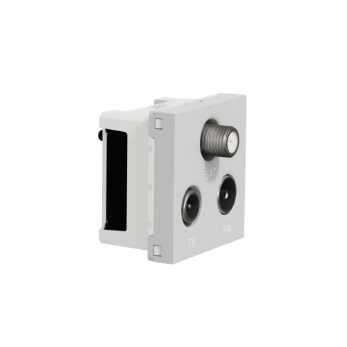 Schneider Electric Nová Unica televizní zásuvka TV+R+SAT individuální aluminium NU345030 (obrázek 3)