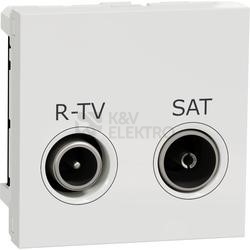 Obrázek produktu Schneider Electric Nová Unica televizní zásuvka TV/R+SAT individuální bílá NU345418 0