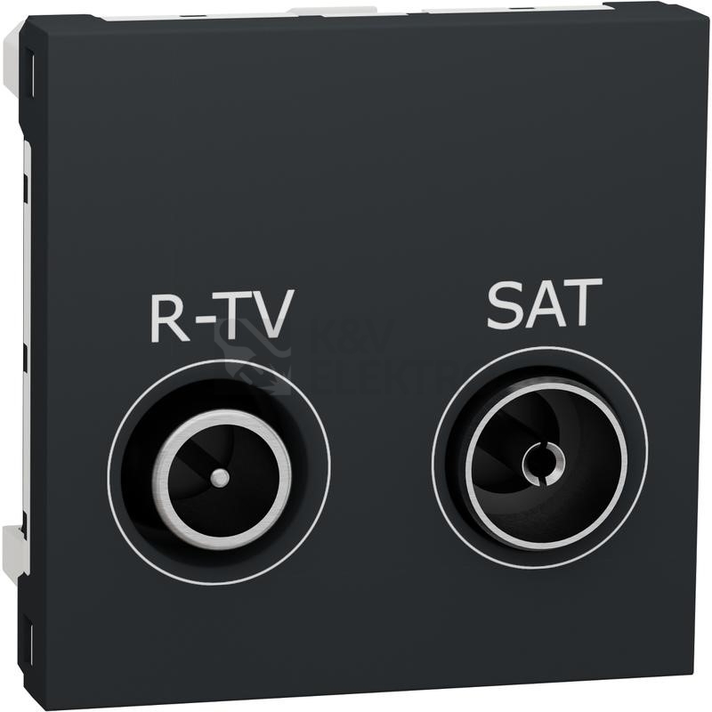 Obrázek produktu Schneider Electric Nová Unica televizní zásuvka TV/R+SAT individuální antracit NU345454 0