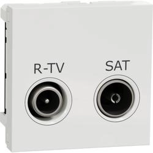 Schneider Electric Nová Unica televizní zásuvka TV/R+SAT průběžná bílá NU345618