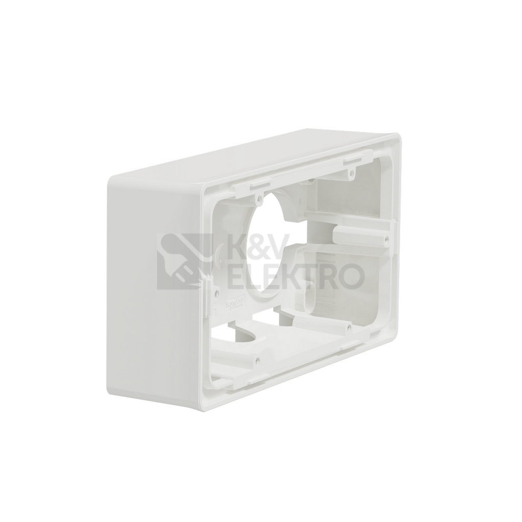 Obrázek produktu Schneider Electric Nová Unica nástěnná krabice dvojnásobná bílá NU800418 1