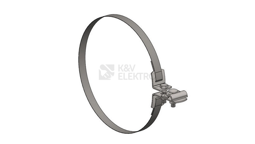Obrázek produktu Svorka na okapové potrubí s páskou D T TECHNIC ST UNI Cu 300390 0