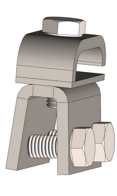 Proudová svorka 16mm D T TECHNIC PS 16 litina - 2x M8 200040