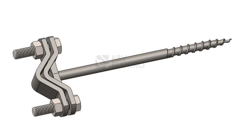 Obrázek produktu Držák ochranného úhelníku do zdi a dřeva střed. vrut 8x160 D T TECHNIC DUD A 180 nerez 443010 0