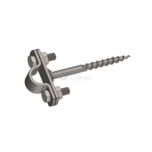 Držák trubky a jímače průměr 16 s vrutem 8x200mm D T TECHNIC DOTB vrut 200 nerez 443105