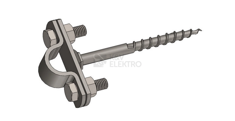 Obrázek produktu Držák trubky a jímače průměr 16 s vrutem 8x200mm D T TECHNIC DOTB vrut 200 nerez 443105 0