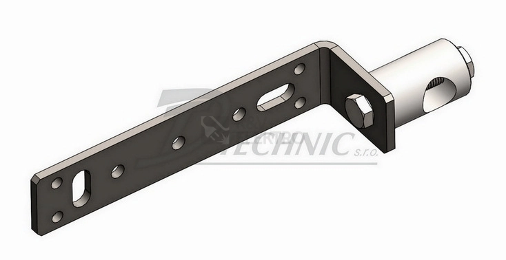 Obrázek produktu Držák izolovaného hromosvodu pravý úhel D T TECHNIC DIH-L FeZn 450050 0