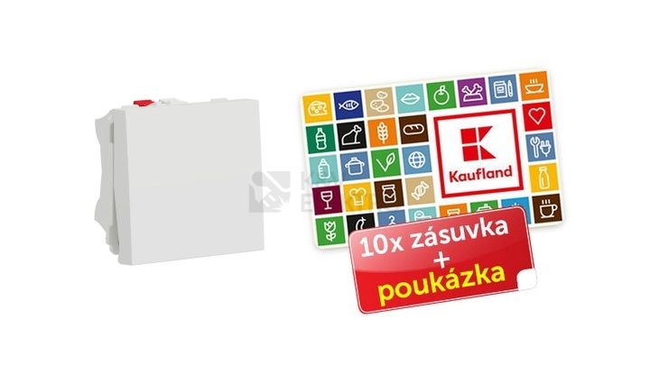 Obrázek produktu  Schneider Electric Nová Unica spínač č.1 bílá balení 10ks + poukázka NU320118X10 0