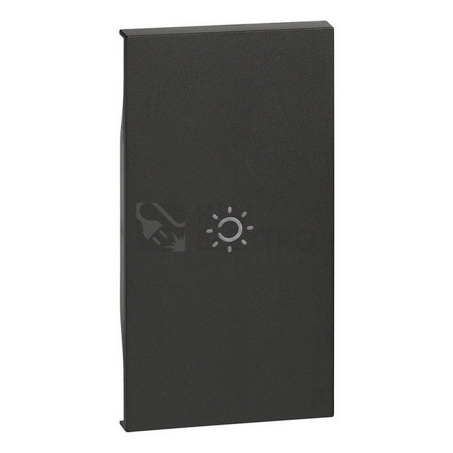Obrázek produktu Bticino Living now krytka spínače symbol světlo/probuzení 2 moduly černá KG01M2A 0