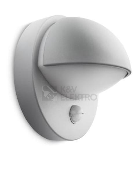 Obrázek produktu Venkovní nástěnné svítidlo Philips June E27 12W IP44 s pohybovým čidlem šedá
0