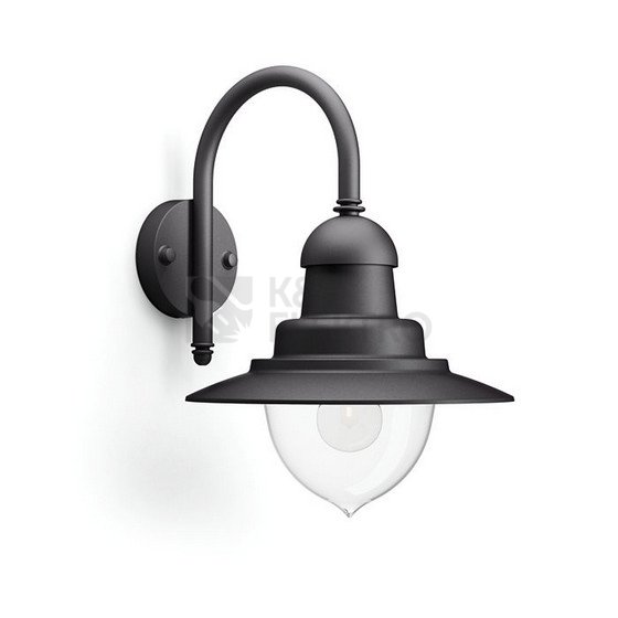 Obrázek produktu Venkovní nástěnné svítidlo Philips Raindrop E27 60W IP44 černá 0