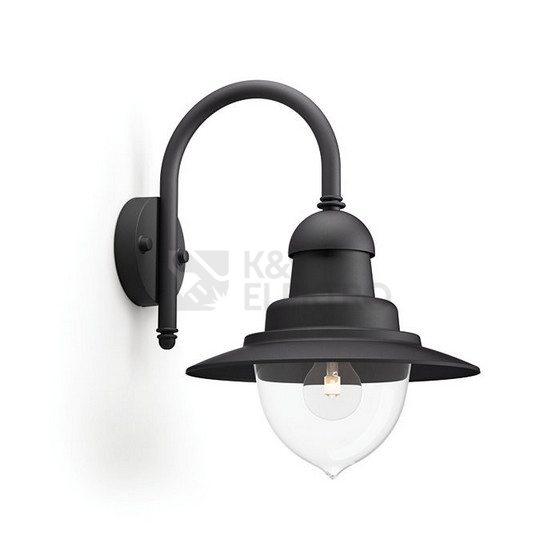 Obrázek produktu Venkovní nástěnné svítidlo Philips Raindrop E27 60W IP44 černá 2