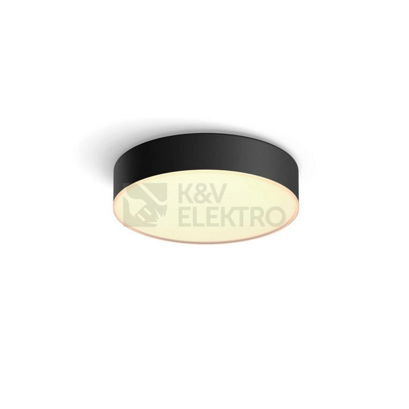 Obrázek produktu Bluetooth LED stropní svítidlo Philips Hue Enrave S 41158/30/P6 černá 9,6W 2200-6500K s dálkovým ovladačem 0