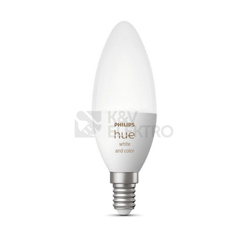 Obrázek produktu LED žárovka E14 Philips Hue 5,3W (60W) White and Color Ambiance (2000-6500K/RGB) stmívatelná svíčka 3