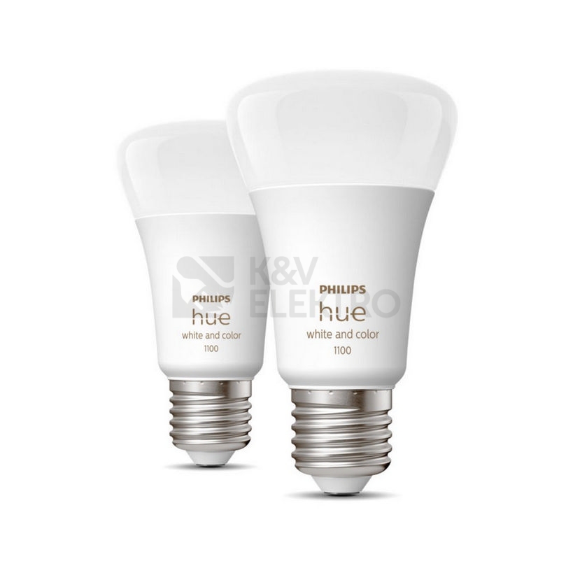 Obrázek produktu LED žárovka E27 Philips Hue 2ks 9W (75W) White and Color Ambiance (2000-6500K/RGB) stmívatelná 1