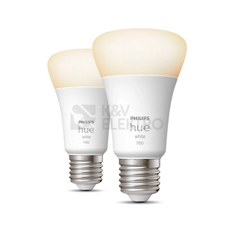Obrázek produktu LED žárovka E27 Philips Hue 2ks 9,5W (75W) teplá bílá (2700K) stmívatelná 0