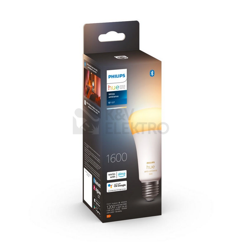 Obrázek produktu LED žárovka E27 Philips Hue 13W (100W) White Ambiance (2200-6500K) stmívatelná 3
