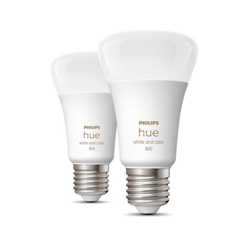 LED žárovka E27 Philips Hue 2ks 6,5W (60W) White and Color Ambiance (2000-6500K/RGB) stmívatelná