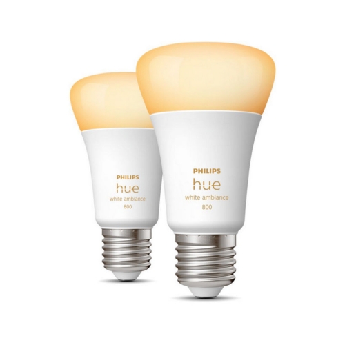 Levně LED žárovka E27 Philips Hue 2ks 6W (60W) White Ambiance (2200-6500K) stmívatelná