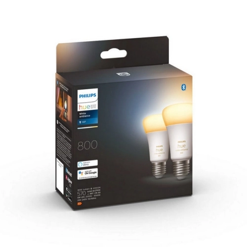 LED žárovka E27 Philips Hue 2ks 6W (60W) White Ambiance (2200-6500K) stmívatelná (obrázek 5)