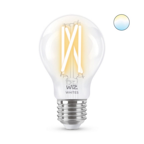 Levně Chytrá LED žárovka E27 WiZ Filament A60 8W (60W) 2700-6500K WiFi stmívatelná
