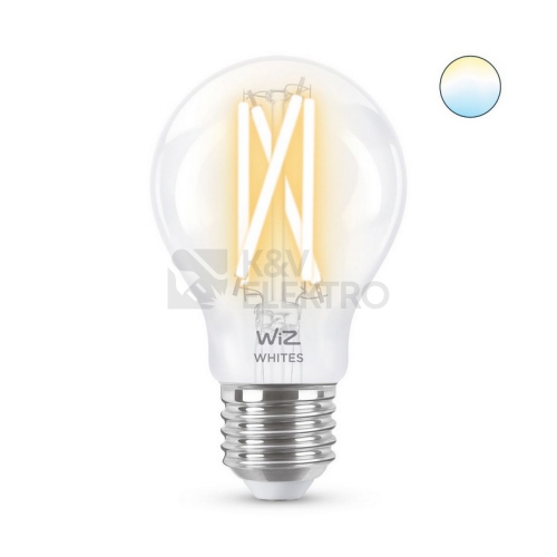 Chytrá LED žárovka E27 WiZ Filament A60 8W (60W) 2700-6500K WiFi stmívatelná