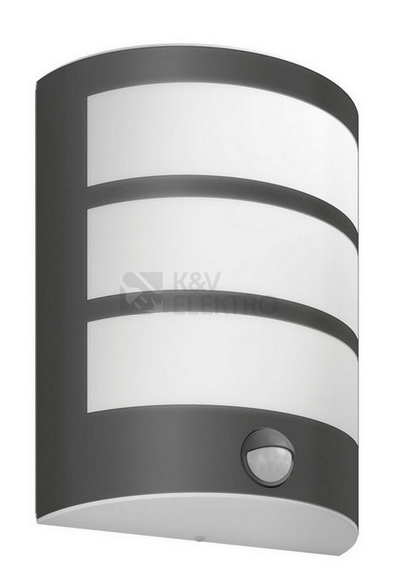 Obrázek produktu Venkovní nástěnné LED svítidlo Philips Phython Wall 6W 2700K teplá bílá IP44 s pohybovým čidlem 0