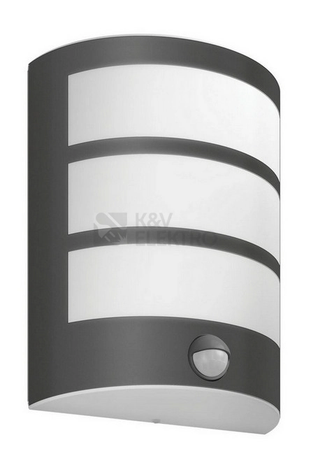Obrázek produktu Venkovní nástěnné LED svítidlo Philips Phython Wall 6W 2700K teplá bílá IP44 s pohybovým čidlem 0