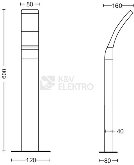 Obrázek produktu Sloupkové svítidlo Philips Splay antracit 12W 27K 1