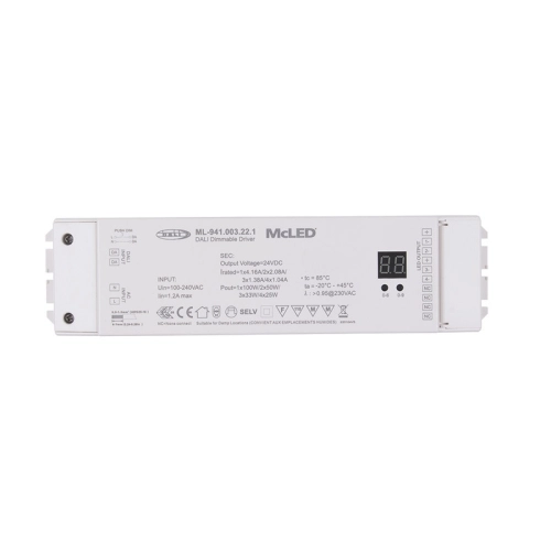 Napájecí zdroj McLED ML-941.003.22.1 100W 24VDC DALI nebo tlačítko