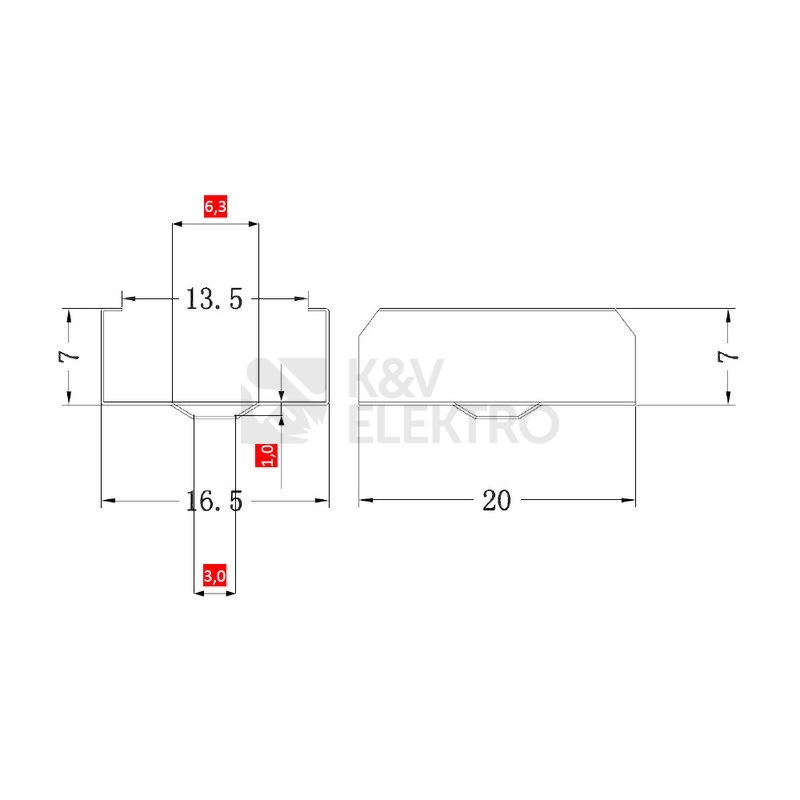 Obrázek produktu Kovový úchyt LED profilu PG2 černý McLED ML-762.123.74.0 1