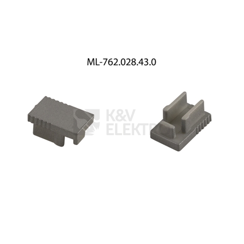 Koncovka LED profilu PV bez otvoru šedá McLED ML-762.028.43.0