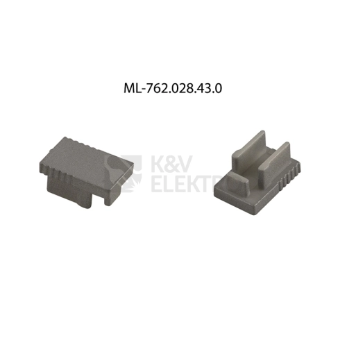 Koncovka LED profilu PV bez otvoru šedá McLED ML-762.028.43.0