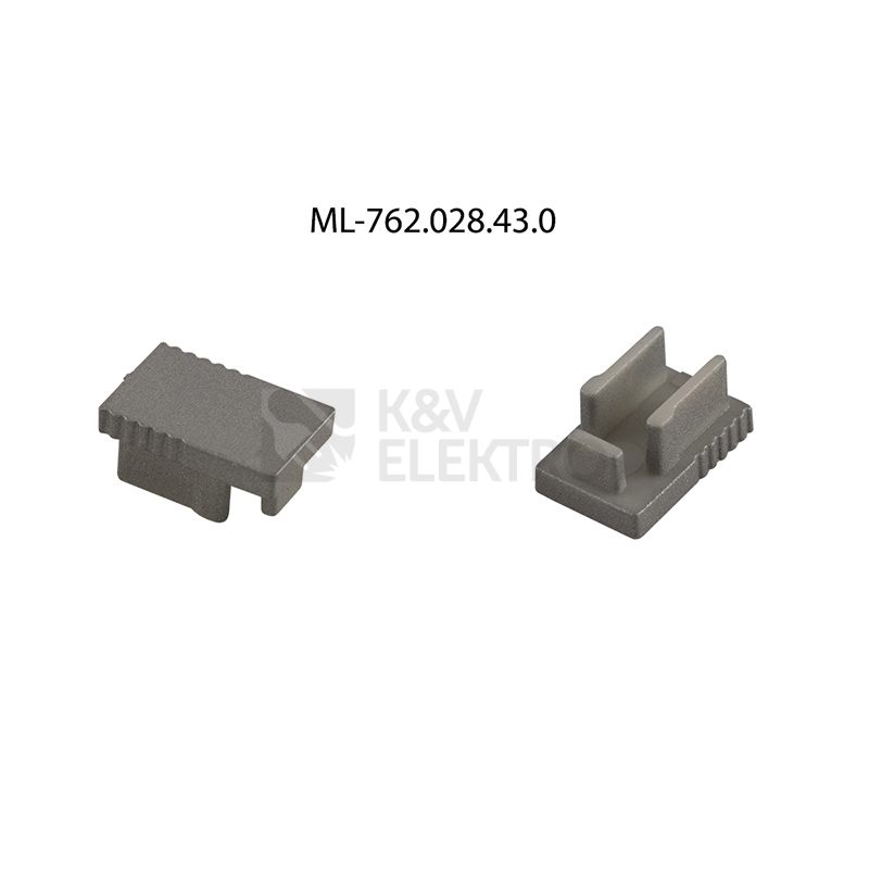 Obrázek produktu Koncovka LED profilu PV bez otvoru šedá McLED ML-762.028.43.0 0