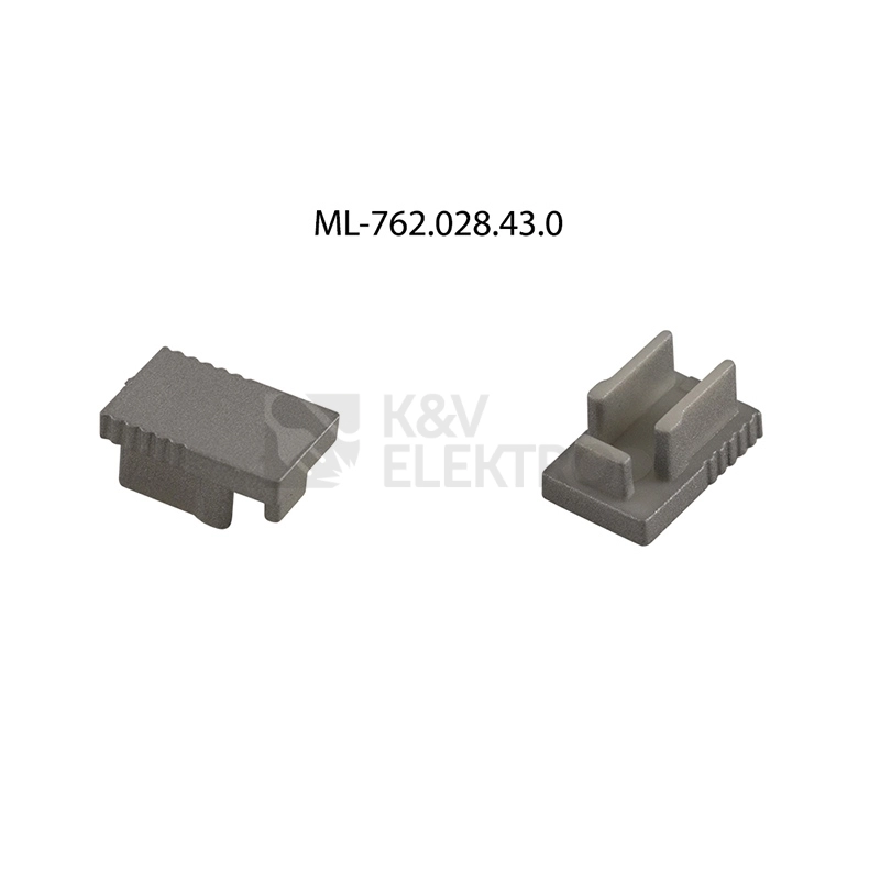 Obrázek produktu Koncovka LED profilu PV bez otvoru šedá McLED ML-762.028.43.0 0