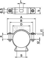 Obrázek produktu Distanční příchytka OBO ASL 733 44 G d=36-44mm 1362780 1