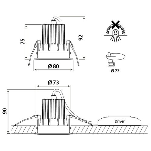 Podhledové LED svítidlo McLED Nero 10W 3000K IP65 ML-412.141.79.0