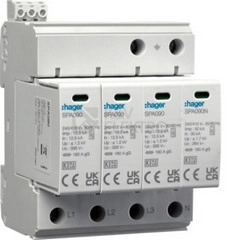 Obrázek produktu Svodič přepětí T1+T2 Hager SPA931 12,5/50kA (10/350) TT/TN-S 0