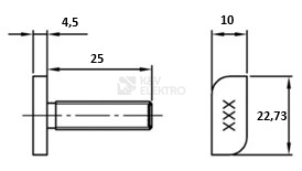 Obrázek produktu Šroub T s plochou hlavou M10x25 A2 ST10/25 1